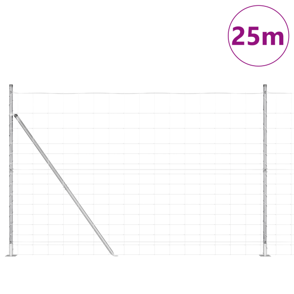 Cerca de Campo 1.6x25 m em Aço Galvanizado M 3