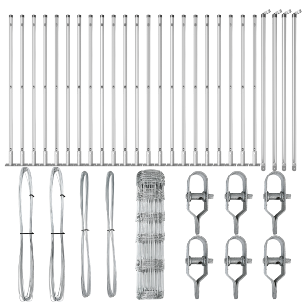 Cerca de Campo 0.8x50 m em Aço Galvanizado M 4