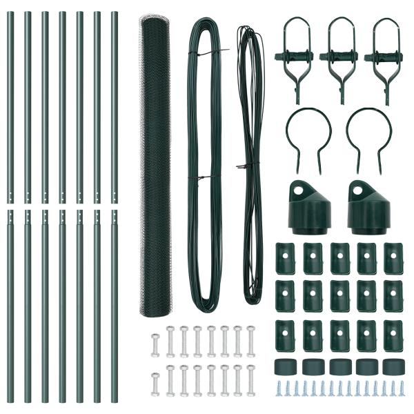 Cerca Hexagonal  Verde 1.6x10 m Aço M 4