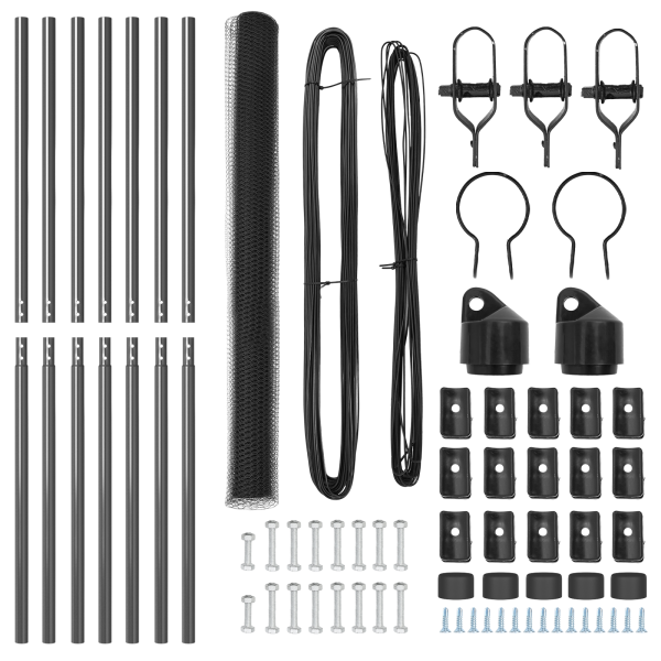 Cerca Hexagonal VidaXL Cinza 1.5x10 m Aço M 4