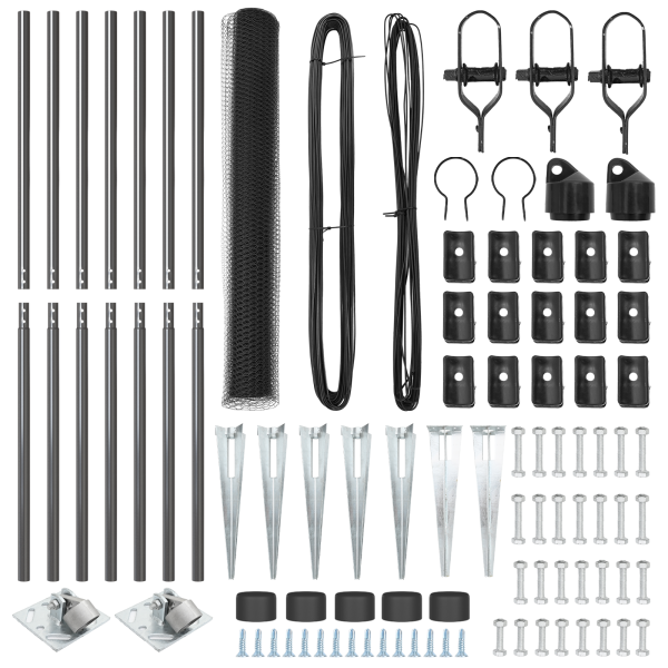 Cerca Hexagonal  Cinza 1.4x10 m Aço M 4