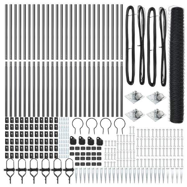 Cerca Hexagonal  Cinza 1.4x50 m Aço M 2