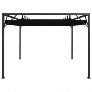 Gazebo de jardim com toldo retrátil 3x3 m antracite H
