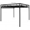 Gazebo de jardim com toldo retrátil 3x3 m antracite 3