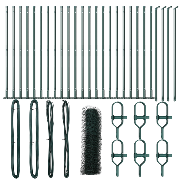 Cerca Hexagonal  Verde 1x50 m Aço M 2