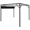 Gazebo de jardim com toldo retrátil 3x3 m antracite 5