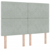 Estructura de Cama  Gris Claro 140x200 cm Terciopelo 5