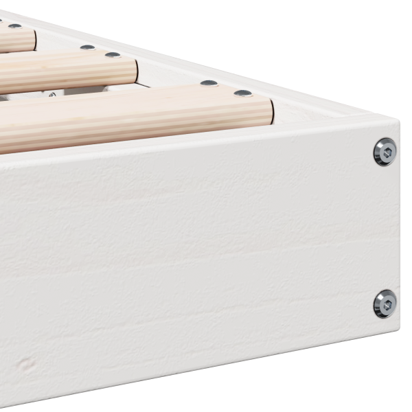 Estructura de cama de suelo madera maciza de pino 100x220 cm M 5
