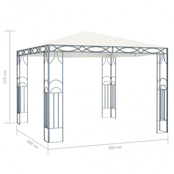 Gazebo 300x300 cm creme M 4