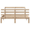 Estructura de cama con cabecero madera maciza pino 135x190 cm 4