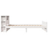 Cama com estante sem colchão 90x190 cm pinho maciço branco 5