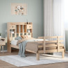 Cama com estante sem colchão 75x190 cm pinho maciço 1