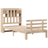 Cama con estantería sin colchón madera maciza de pino 75x190 cm 3