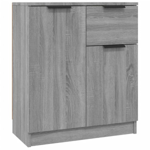 Aparador de madera contrachapada gris Sonoma 60x30x70 cm H