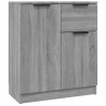 Aparador de madera contrachapada gris Sonoma 60x30x70 cm 2