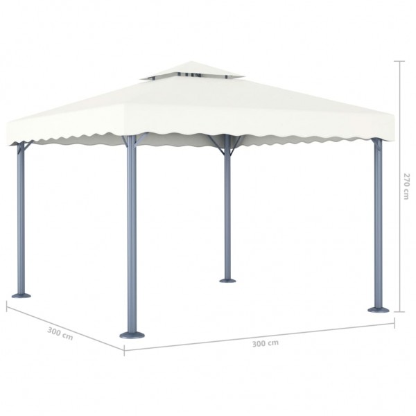 Gazebo 300x300 cm alumínio creme M 4
