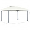 Gazebo 400x300 cm alumínio creme 5