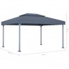 Gazebo 400x300 cm alumínio antracite 5