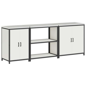 Conjunto de Almacenamiento para Cocina con estante Otro 3 pcs Blanco H