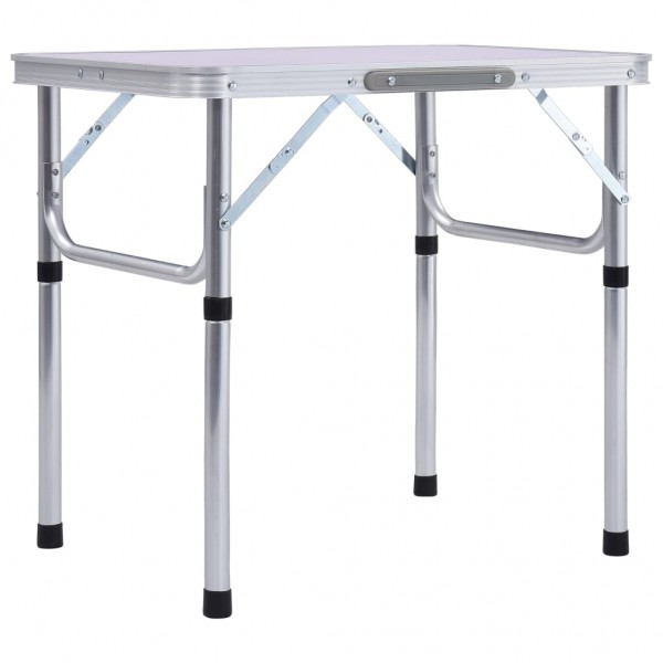 Mesa de camping plegable aluminio blanco 60x45 cm D