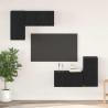 Conjunto de Cabine de TV 4 pcs Carvalho Preto 60 x 30 x 30 cm 1
