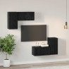 Juego de Muebles para TV 4 pcs Roble negro 60 x 30 x 30 cm 4