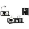 Conjunto de mueble de TV 4 pcs Roble negro 30.5 x 30 x 60 cm 3