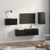 Conjunto de mueble de TV 4 pcs Roble negro 30.5 x 30 x 60 cm 4