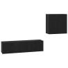 Juego de Muebles para TV 4 pcs Roble negro 120 x 30 x 30 cm 2