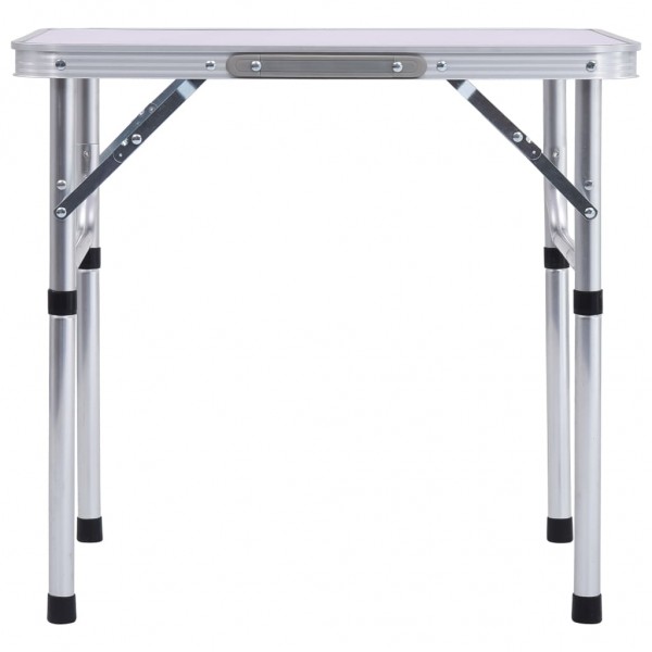 Mesa de camping plegable aluminio blanco 60x45 cm M 3