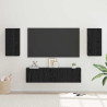 Conjunto de mueble de TV con estante Otro con almacenamiento con puerta 4 pcs Roble negro 1