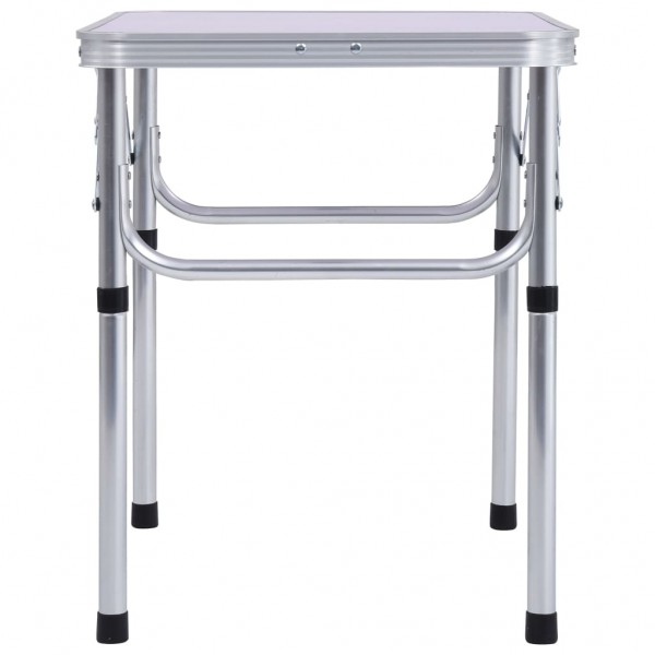 Mesa de campismo dobrável 60x45 cm alumínio branco M 4
