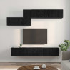 Conjunto de mueble de TV 7 pcs Roble negro 60 x 30 x 30 cm 4