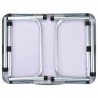 Mesa de camping plegable aluminio blanco 60x45 cm 5