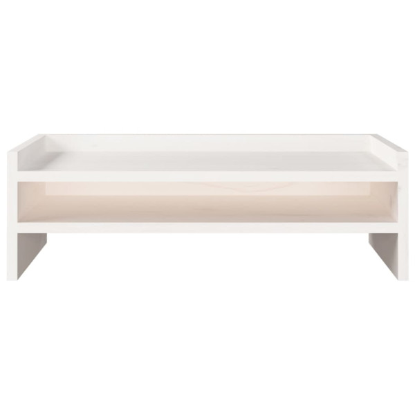 Soporte para monitor madera maciza de pino blanco 50x24x16 cm M 5