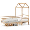 Sofá-cama com telhado 90x190 cm madeira de pinho maciça 2