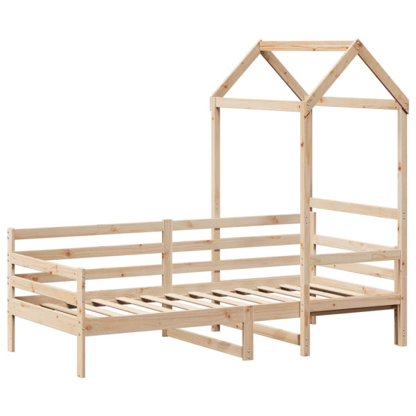 Sofá cama con techo madera maciza de pino 90x190 cm M 3