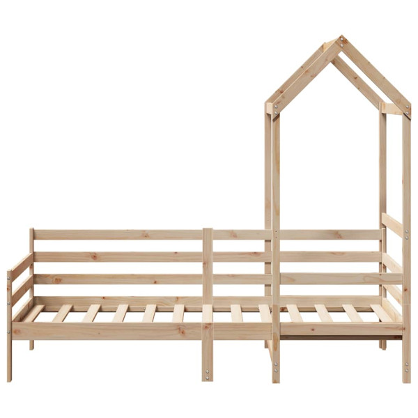 Sofá-cama com telhado 90x190 cm madeira de pinho maciça M 4