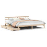 Estructura de cama con cajones madera maciza de pino 200x200 cm 2