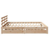 Estructura de cama con cajones madera maciza de pino 200x200 cm 5