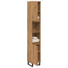 Armario de baño madera contrachapada roble artisan 30x30x190 cm 1