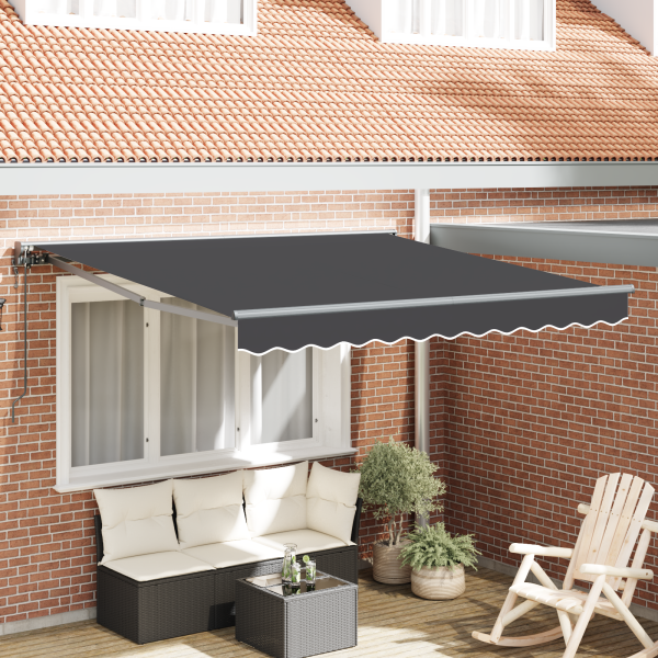 Toldo Retráctil Automático - Antracita 300x250 cm D