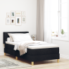 Cama Box com Colchão Preta. 90 x 190 cm. Tecido 1