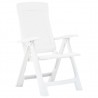 Cadeiras de jardim reclináveis 2 pcs plástico branco 2