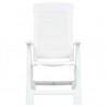 Cadeiras de jardim reclináveis 2 pcs plástico branco 3