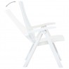Cadeiras de jardim reclináveis 2 pcs plástico branco 5