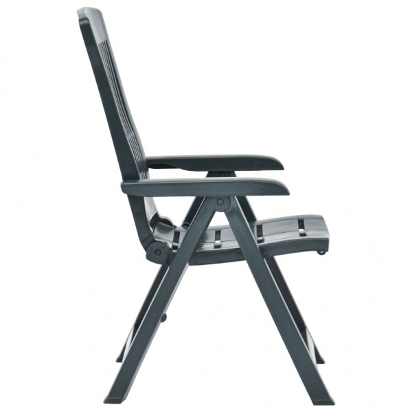 Cadeiras de jardim reclináveis 2 pcs plástico verde M 4