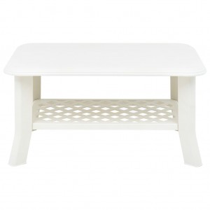 Mesa de centro de plástico blanco 90x60x46 cm H