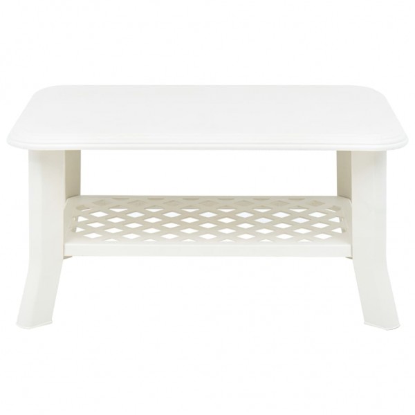 Mesa de centro 90x60x46 cm plástico branco M 2