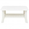 Mesa de centro 90x60x46 cm plástico branco 2